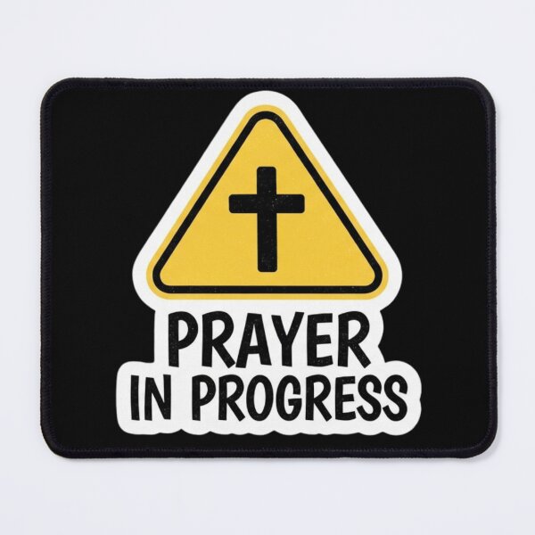 Item preview, Prayer in Progress Fun Christian Design with Cross designed and sold by MantoSagrado.