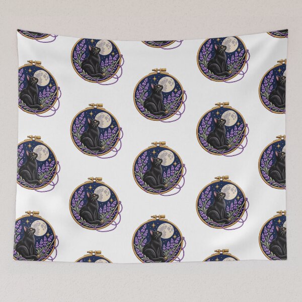 Item preview, Needlepoint Club Floral Animals & Cottagecore Embroidery Art designed and sold by Georain.