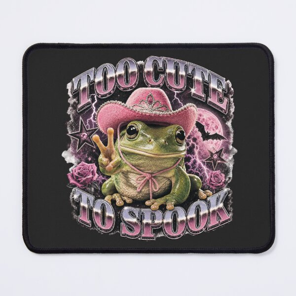 Item preview, Too Cute To Spook Cowgirl Frog T-Shirt | Pink Cowboy Hat Toad Roses Western Halloween Gift designed and sold by illeN-Art-World.