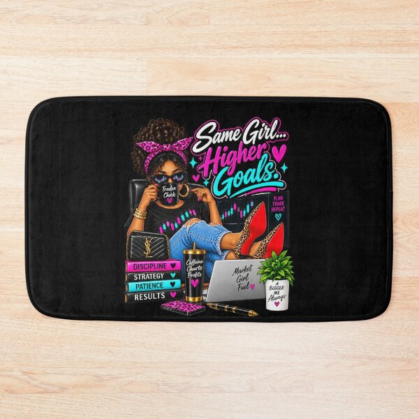 Item preview, Trader Chick-Same Girl Higher Goals-Option Two-Black Background  designed and sold by Trendi61.