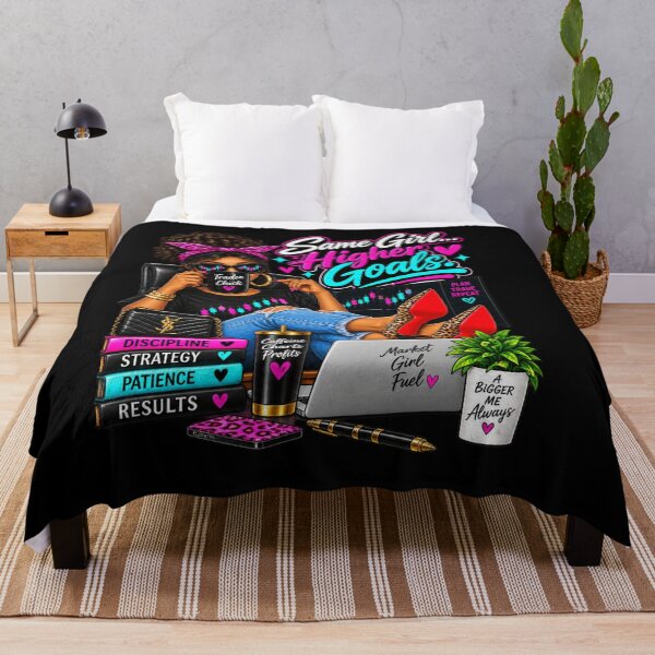 Item preview, Trader Chick-Same Girl Higher Goals-Option Two-Black Background designed and sold by Trendi61.