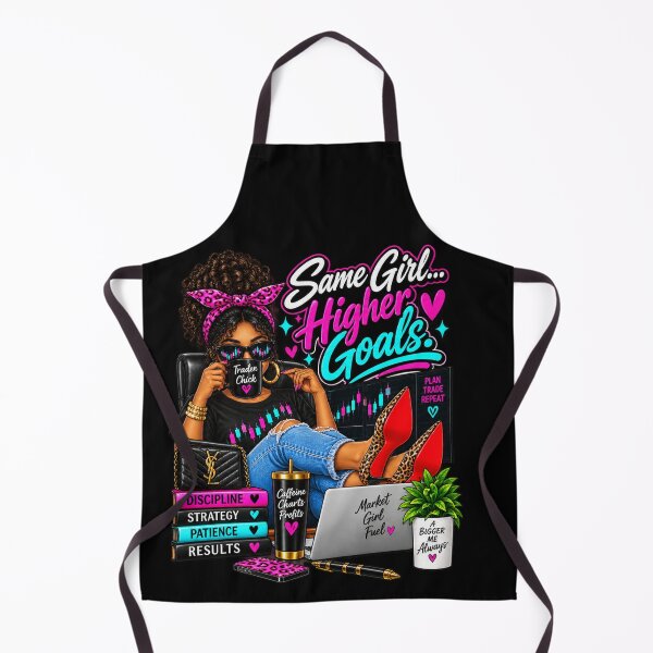 Item preview, Trader Chick-Same Girl Higher Goals-Option Two-Black Background  designed and sold by Trendi61.