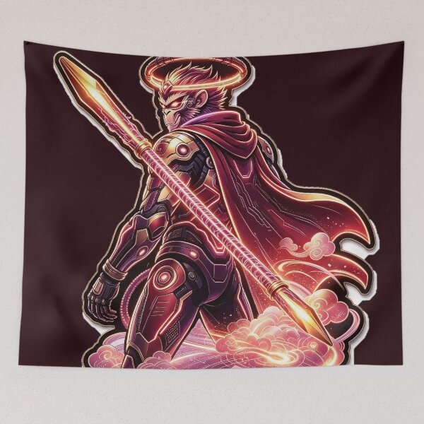 Item preview, Cyberpunk Mecha Sun Wukong Glowing Spear designed and sold by DigArtis.