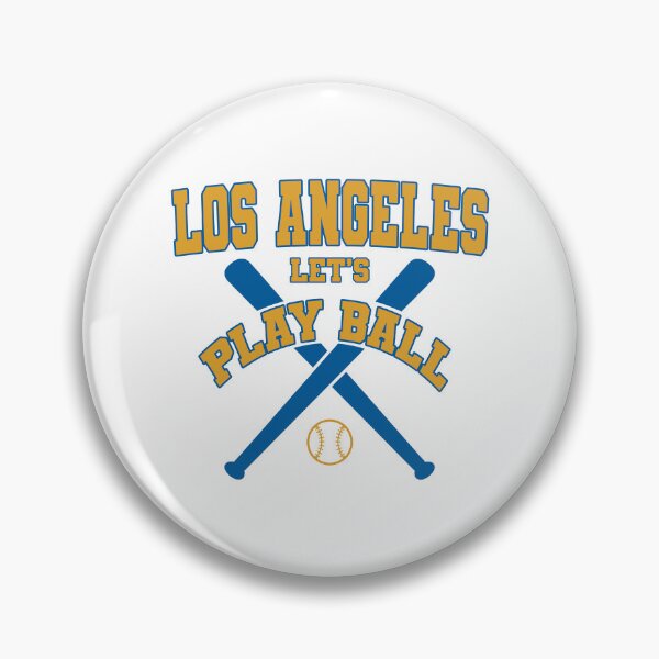 Item preview, Retro Los Angeles Baseball Lets Playball Crossed Bats designed and sold by MASMUS27.