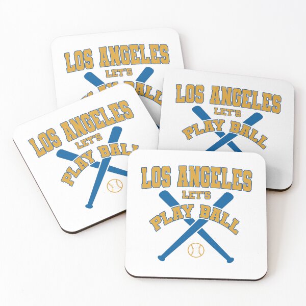 Item preview, Retro Los Angeles Baseball Lets Playball Crossed Bats designed and sold by MASMUS27.
