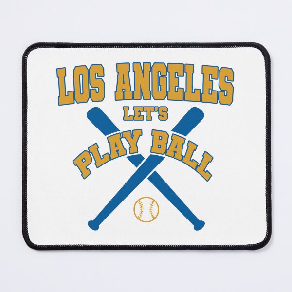 Item preview, Retro Los Angeles Baseball Lets Playball Crossed Bats designed and sold by MASMUS27.