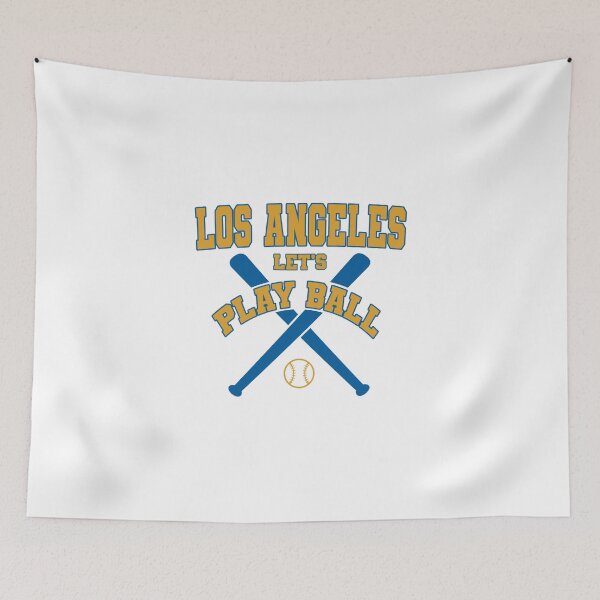 Item preview, Retro Los Angeles Baseball Lets Playball Crossed Bats designed and sold by MASMUS27.
