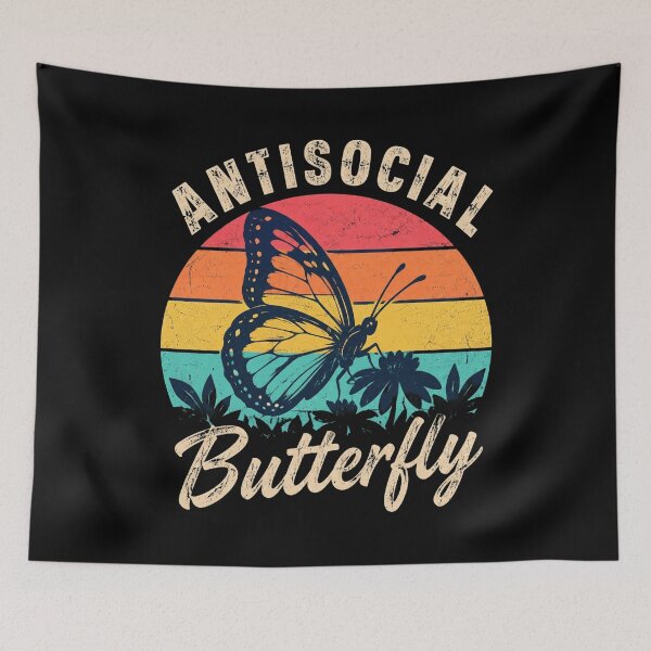 Item preview, Antisocial Butterfly Retro designed and sold by Dawn032Wendy.