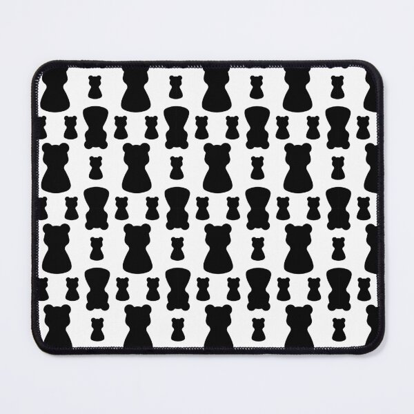 Item preview, Minimalist Gummy Bear Silhouette Pattern. Monochrome. Light Mode designed and sold by AnnaDesertArt.