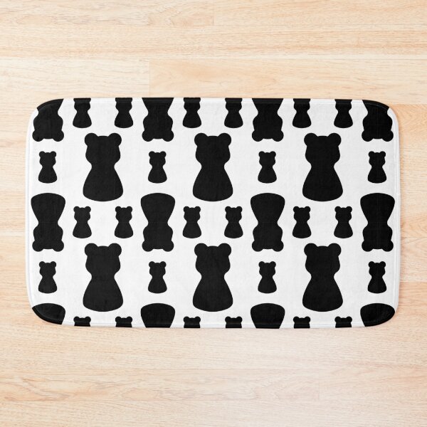 Item preview, Minimalist Gummy Bear Silhouette Pattern. Monochrome. Light Mode designed and sold by AnnaDesertArt.