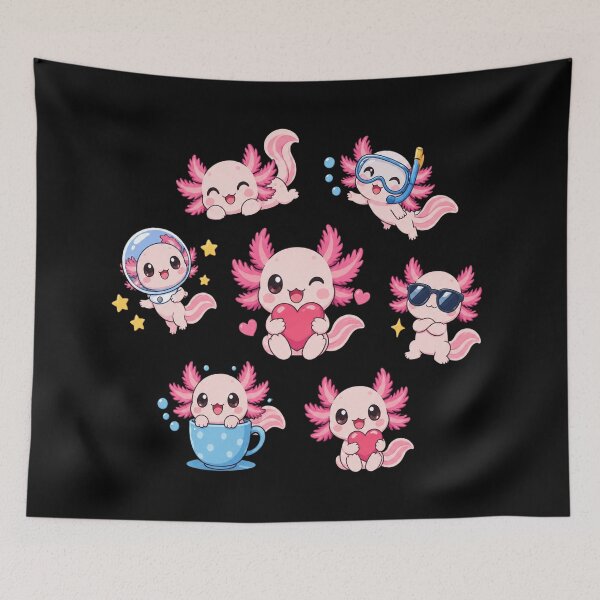 Item preview, Cute Kawaii Axolotls designed and sold by ClaireCum.