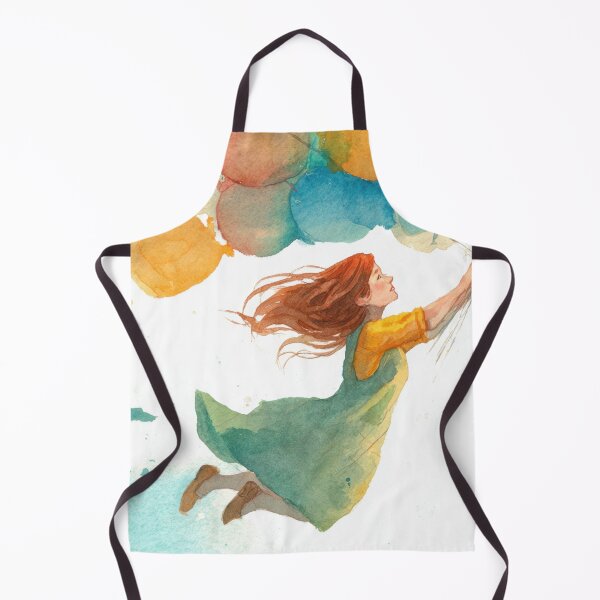 Item preview, Girl jumps with colorful balloons designed and sold by anytka.