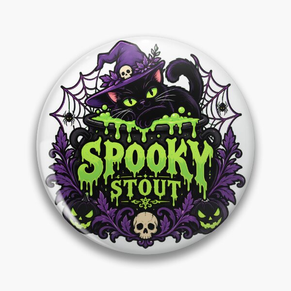 Item preview, Spooky Stout Witch Cat Halloween Party designed and sold by chattsuede.