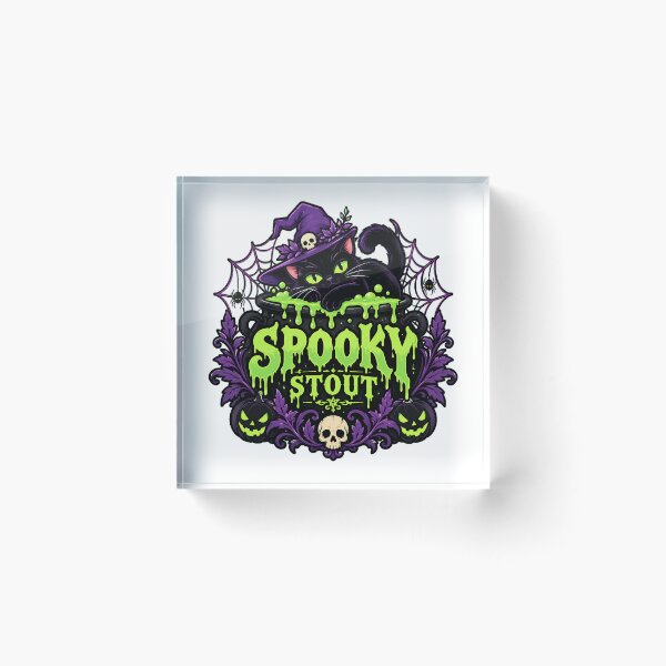 Item preview, Spooky Stout Witch Cat Halloween Party designed and sold by chattsuede.