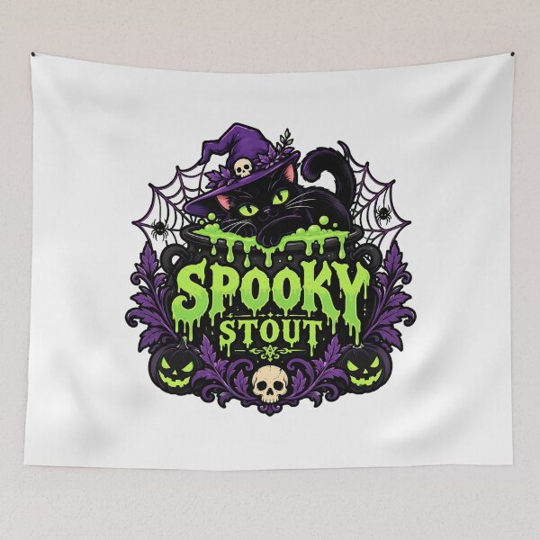 Item preview, Spooky Stout Witch Cat Halloween Party designed and sold by chattsuede.