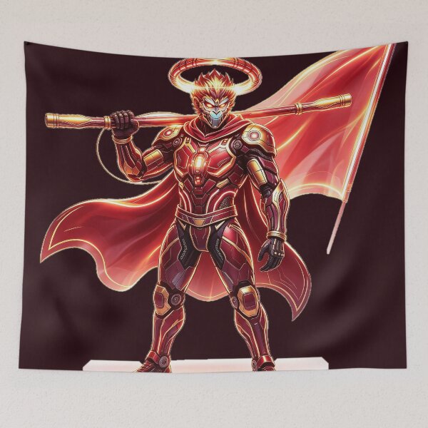 Item preview, Cyberpunk Mecha Sun Wukong Red Flag Warrior designed and sold by DigArtis.