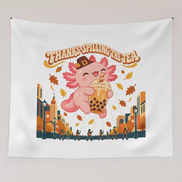 Item preview, Axolotl Tea Parade Balloon Thanksgiving designed and sold by chattsuede.