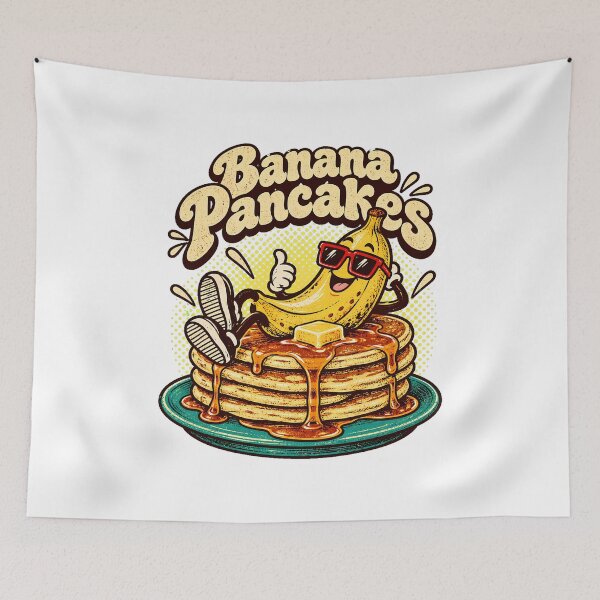 Item preview, Banana Pancake Cartoon Character Chill Breakfast Lover designed and sold by chattsuede.