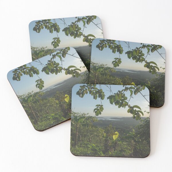 Item preview, Lush Tropical Forest Canopy Overlooking a Distant River Valley at Sunset designed and sold by ThaCriações.