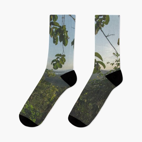 Item preview, Lush Tropical Forest Canopy Overlooking a Distant River Valley at Sunset designed and sold by ThaCriações.