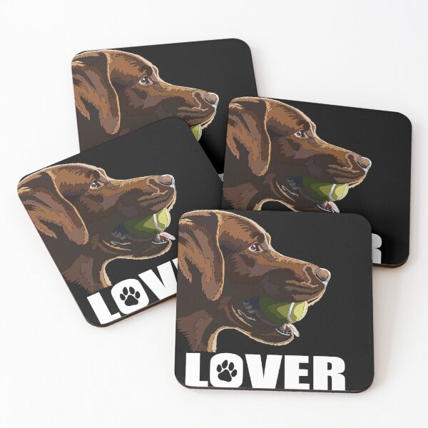 Item preview, Chcoclate Labrador Holding a Tennis Ball designed and sold by Just-Arts-4U.