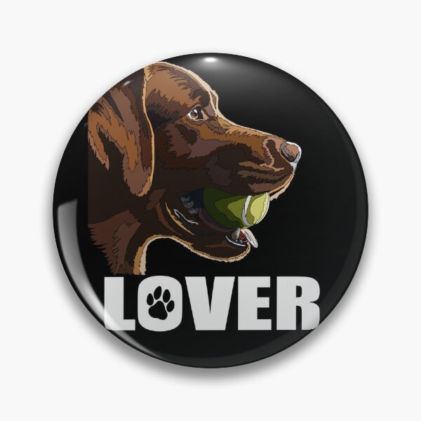 Item preview, Labrador chocolate sosteniendo una pelota de tenis designed and sold by Just-Arts-4U.