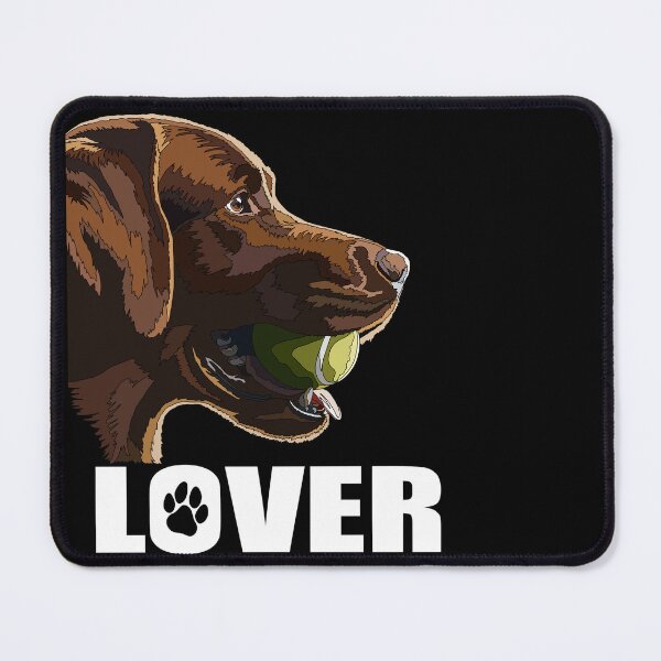 Artikelvorschau, Schokoladenbrauner Labrador hält einen Tennisball entworfen und verkauft von Just-Arts-4U.