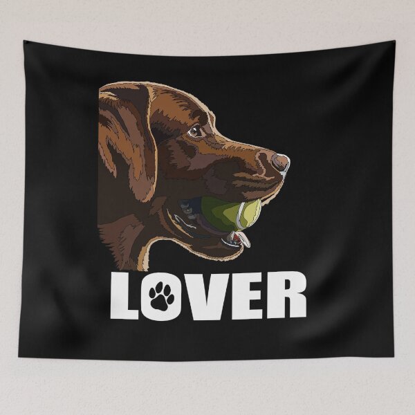 Item preview, Chcoclate Labrador Holding a Tennis Ball designed and sold by Just-Arts-4U.