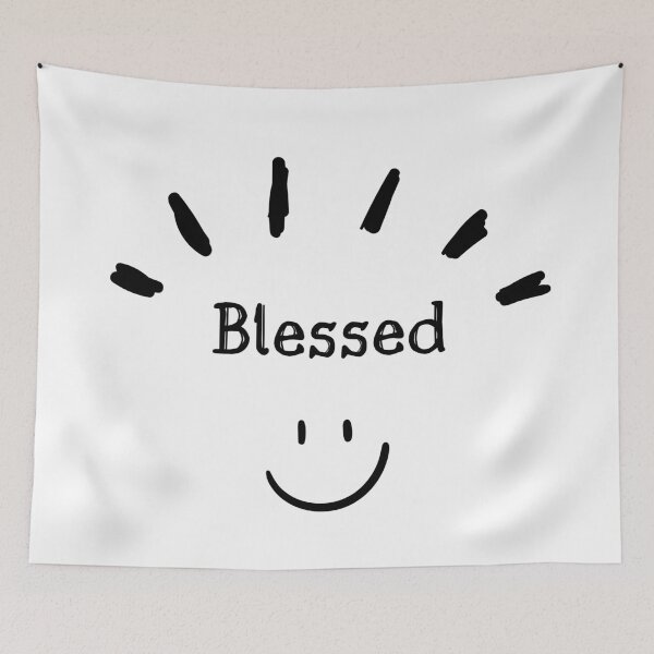 Item preview, Blessed Smiley Face Sunburst Inspirational Art designed and sold by LensDyn™.