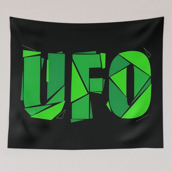 Item preview, Neon Green Abstract Geometric UFO designed and sold by NatArtSA.