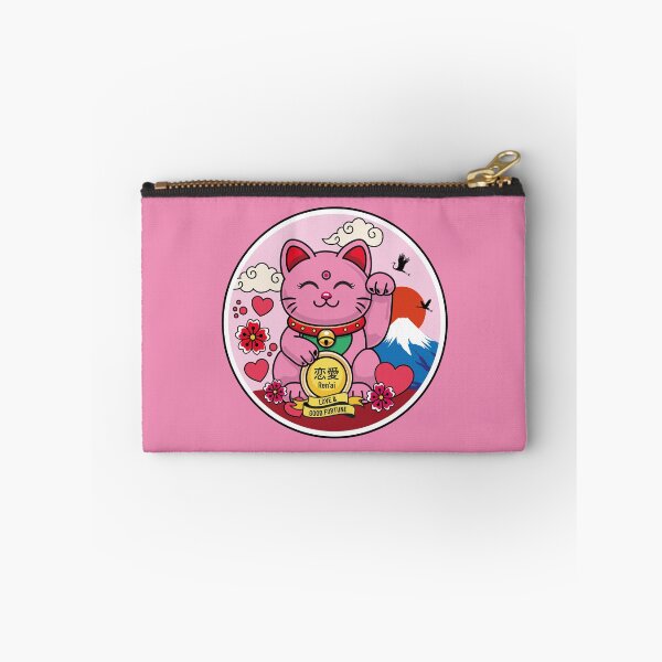 Item preview, Pink Maneki Neko with Open Eyes – Love designed and sold by Vector Woofs.