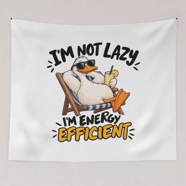 Item preview, I’m Not Lazy, I’m Energy Efficient – Funny Relaxing Duck designed and sold by zenithviv.