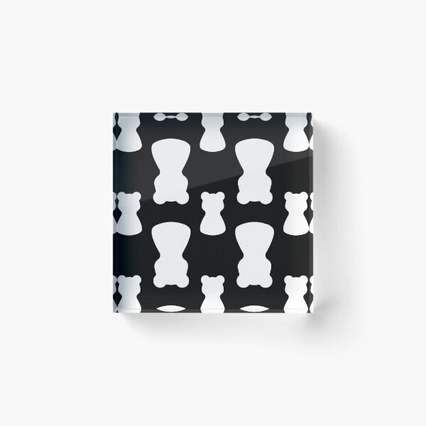 Item preview, Minimalist Gummy Bear Silhouette Pattern. Monochrome. Dark Mode designed and sold by AnnaDesertArt.