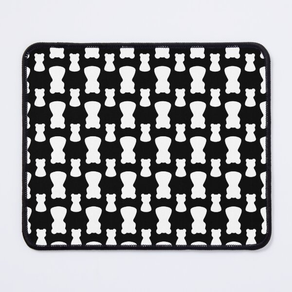 Item preview, Minimalist Gummy Bear Silhouette Pattern. Monochrome. Dark Mode designed and sold by AnnaDesertArt.