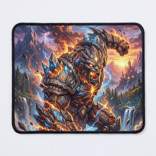 Item preview, Stone Golem - Epic Dark Fantasy Creature Art designed and sold by Lucid Dream Pixel.
