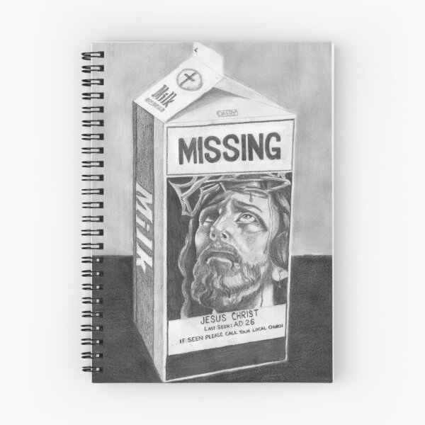 Item preview, Jesus Missing Person Milk Carton - Hand-Drawn Faith Pop Art designed and sold by Jason Bylsma.