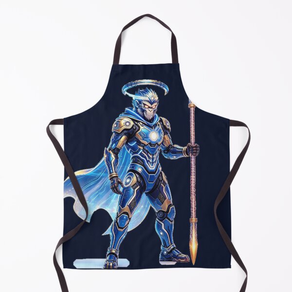 Item preview, Cyberpunk Mecha Sun Wukong Blue Armor Spear designed and sold by DigArtis.