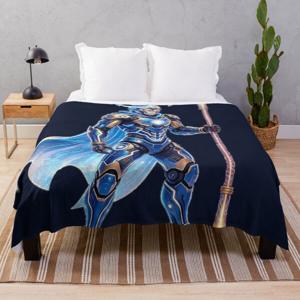 Item preview, Cyberpunk Mecha Sun Wukong Blue Armor Spear designed and sold by DigArtis.