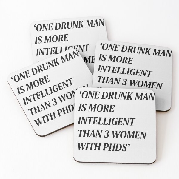 Item preview, One Drunk Man Sarcastic Humor Typography Quote T-Shirt designed and sold by robertronda1.