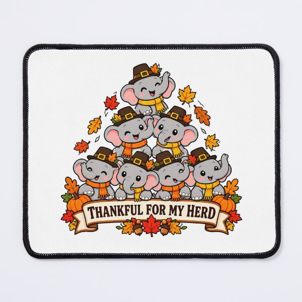 Item preview, Elephant Herd Pilgrim Stack Thanksgiving Family designed and sold by chattsuede.
