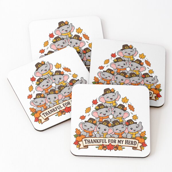 Item preview, Elephant Herd Pilgrim Stack Thanksgiving Family designed and sold by chattsuede.