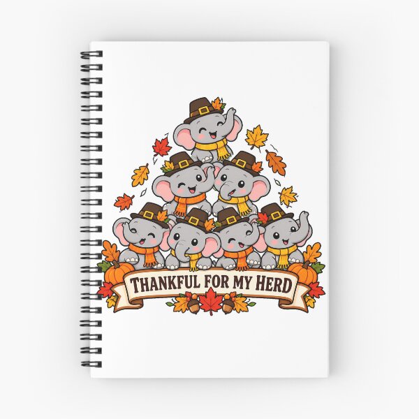 Item preview, Elephant Herd Pilgrim Stack Thanksgiving Family designed and sold by chattsuede.