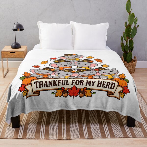 Item preview, Elephant Herd Pilgrim Stack Thanksgiving Family designed and sold by chattsuede.