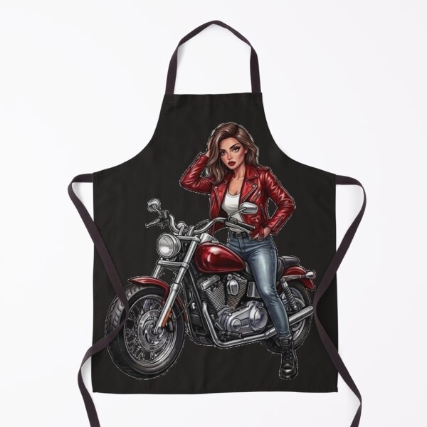 Item preview, Biker Girl Red Leather Jacket Motorcycle designed and sold by MaRCAStro.