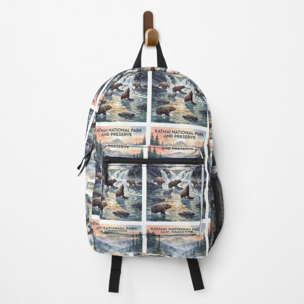 Item preview, Katmai National Park and Preserve Alaska Vintage Watercolor Travel designed and sold by Teelogic.