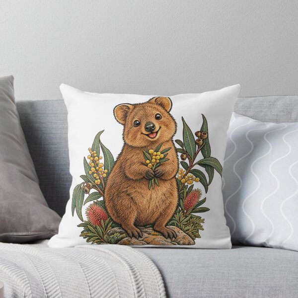 Item preview, Cute Quokka with Flowers Vintage Australian Nature Illustration designed and sold by lovepower.