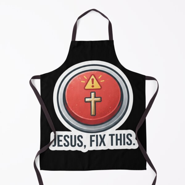 Item preview, Jesus Fix This Funny Christian Emergency Button designed and sold by MantoSagrado.