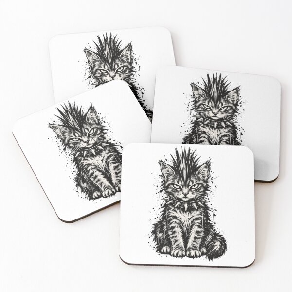Item preview, Punk Rock Cat Mohawk Spiked Collar Grunge designed and sold by will freed18.