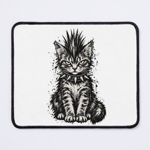 Item preview, Punk Rock Cat Mohawk Spiked Collar Grunge designed and sold by will freed18.