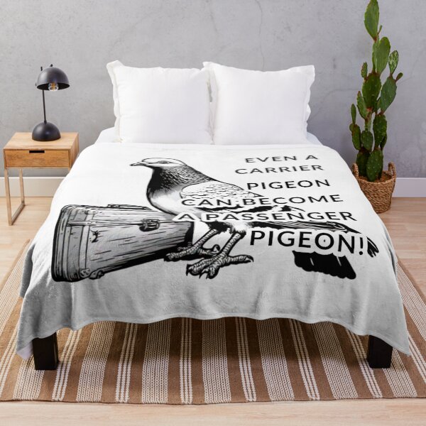 Item preview, Funny philosophical motivational quote about a carrier pigeon and a suitcase. EVEN A CARRIER PIGEON CAN BECOME A PASSENGER PIGEON! designed and sold by Giulivo Store Graphic.